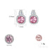 Cushion Cut Sterling Silver Pink Morganite Studs Earrings